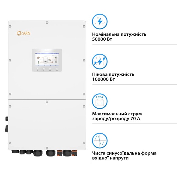 Гибридный инвертор SOLIS S6-EH3P50K-H изображение 2