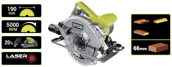 Пила дискова Ryobi RCS1600-PG (5133002780) фото 6