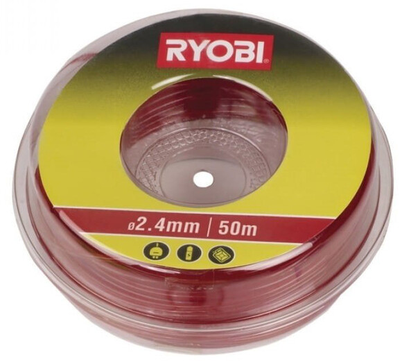 Волосінь для тріммера Ryobi RAC105 2.4 мм 50 м червона (5132002642)