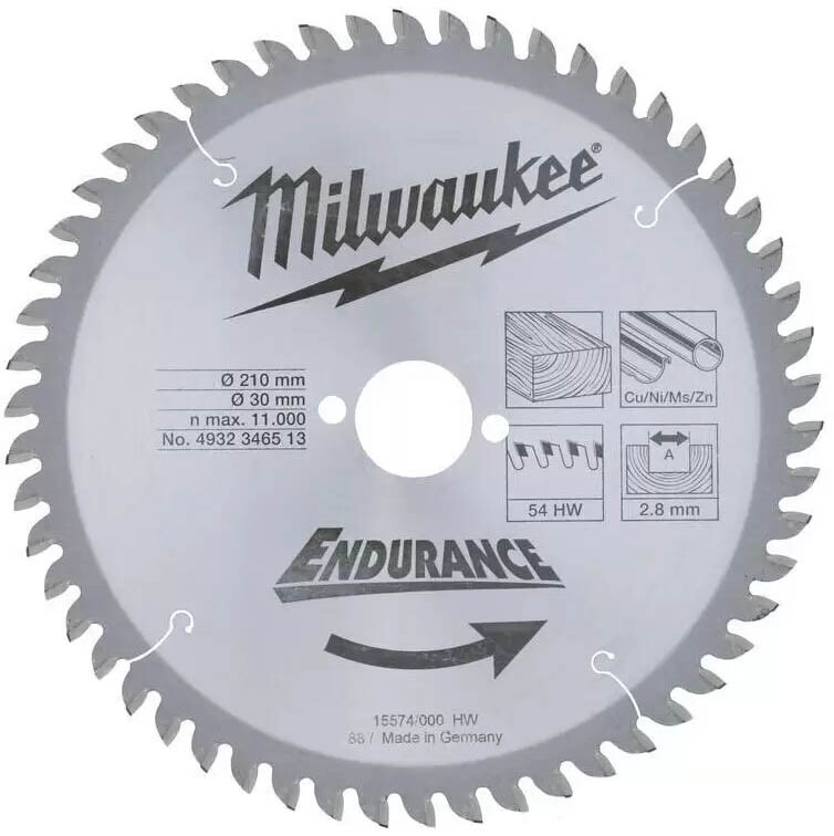 

Диск пильный Milwaukee WNF 210x30 мм, 4 зуб. (4932346513)