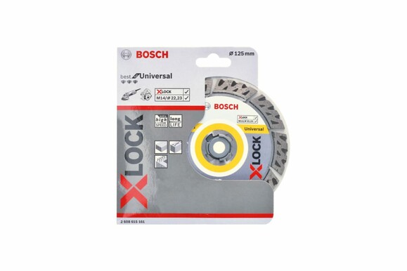 Алмазний диск Bosch X-LOCK Best for Universal 125x22.23x2.2x12 мм (2608615161) фото 2