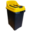 Сортувальний сміттєвий бак PLANET Re-Cycler 50 л, чорно-жовтий