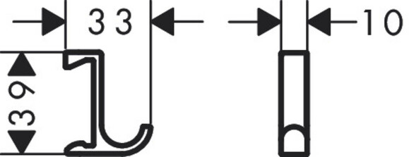 Крючок для полотенец Hansgrohe WALLSTORIS (черный) (27929670) изображение 2