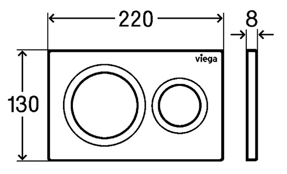 Кнопка смыва VIEGA Prevista для унитазов Visign for Style 20 (773793) изображение 2