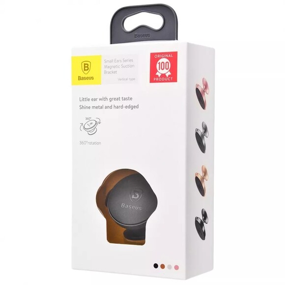 Автодержатель Baseus Small Ears Series Magnetic Suction Bracket Vertical Type (black) (SUER-B01) изображение 6