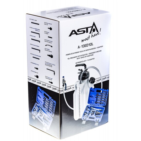 Насос для заміни мастила з набором адаптерів ASTA (A-13ED10L) фото 9