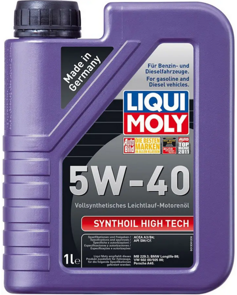 Синтетична моторна олива LIQUI MOLY Synthoil High Tech SAE 5W-40, 1 л (1855)