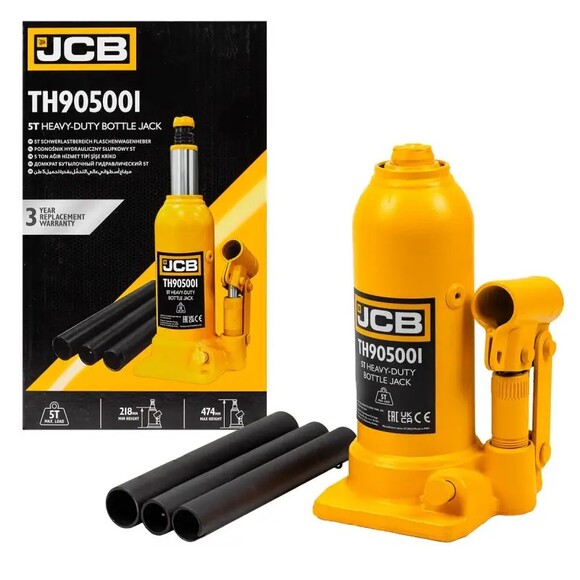 Домкрат бутылочный JCB Tools 5 т (JCB-TH905001) изображение 5