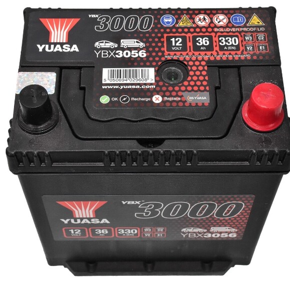 Аккумулятор Yuasa 6 CT-36-R (YBX3056) изображение 3