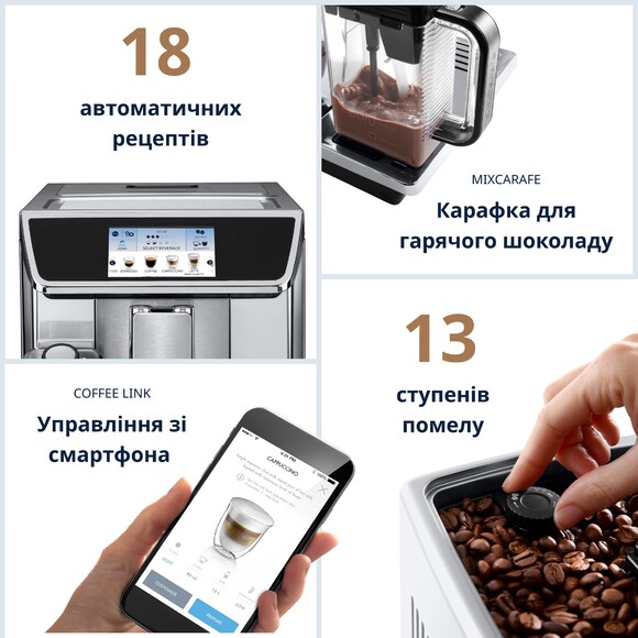 Кофемашина Delonghi PrimaDonna Elite (ECAM 650.85.MS) изображение 17