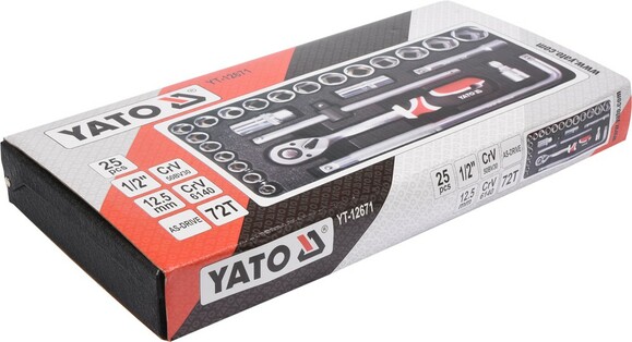 Набор торцевых головок Yato YT-12671 изображение 4