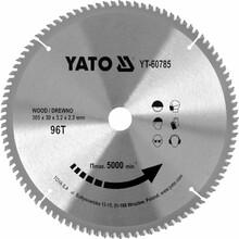 Диск пильний по дереву з побідитовими напайками Yato YT-60785 (305x30x3.2x2.2 мм), 96 зубців