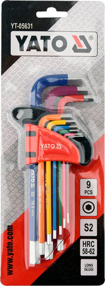 Шестигранні ключі Yato М1.5х10 мм, Г-образні (YT-05631) фото 3