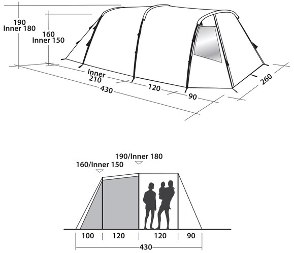 Палатка Easy Camp Huntsville 400 Red (120383) (928895) изображение 8