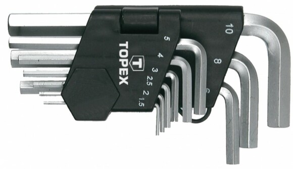 Ключи шестигранные, 9 шт. TOPEX (35D955)