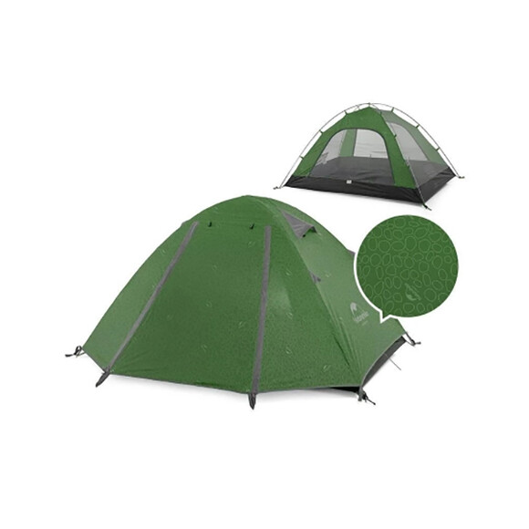 Палатка Naturehike P-Series NH18Z022-P 210T/65D Dark Green (6927595783627) изображение 2