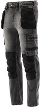 Штани робочі джинс стрейч р.XL (сірий) Yato (YT-79064)