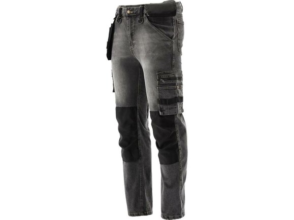 Штаны рабочие джинс стрейч р.XL (серый) Yato (YT-79064) изображение 2