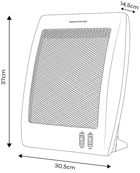 Инфракрасный обогреватель Neo Tools, 800Вт, кварцевый нагрев. элемент, белый (90-112) изображение 6