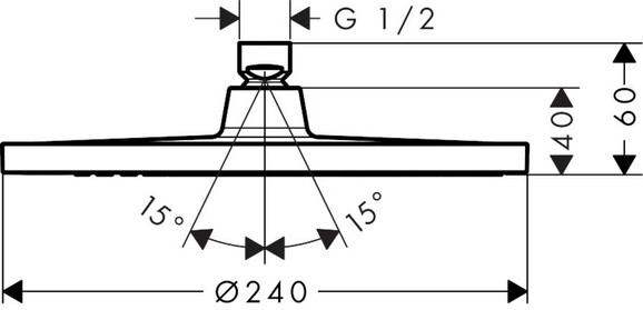 Верхній душ HANSGROHE Crometta S 240 1jet (26723000) фото 2