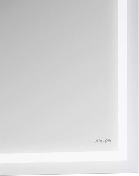 Зеркало AM.PM Gem 80х70 см, с LED-подсветкой, со встроенными часами и линзой (M91AMOX0801WG38) изображение 2
