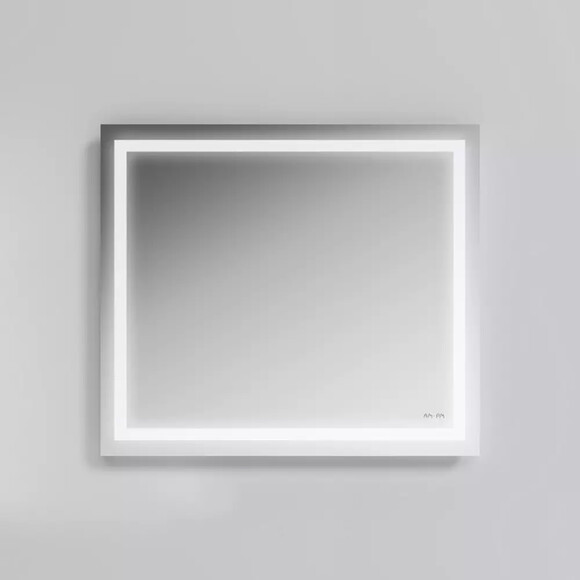 Зеркало AM.PM Gem 80х70 см, с LED-подсветкой, со встроенными часами и линзой (M91AMOX0801WG38) изображение 3
