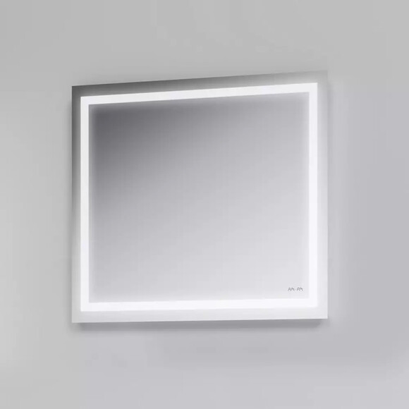 Зеркало AM.PM Gem 80х70 см, с LED-подсветкой, со встроенными часами и линзой (M91AMOX0801WG38) изображение 4