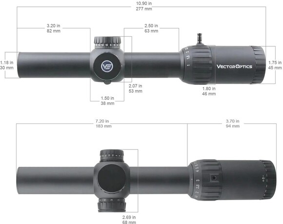 Приціл оптичний Vector Optics Constantine 1-10x24, illum. SFP, 30 мм (SCOC-31) фото 4