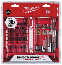 Набір свердел і біт Milwaukee Shockwave 40 шт. (4932430908)