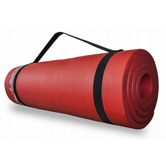 Килимок для йоги та фітнесу SportVida NBR Red 1.5 см (SV-HK0073) фото 3