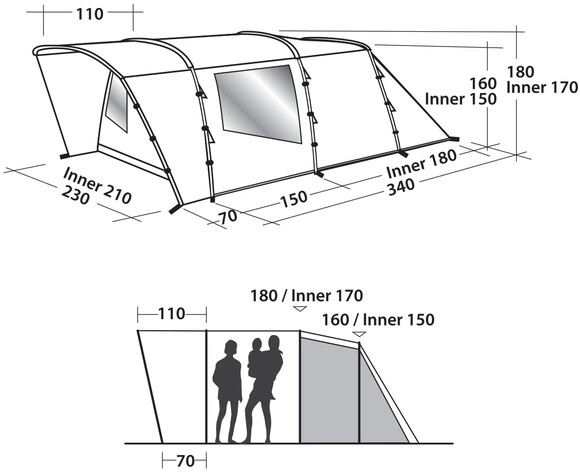 Палатка Easy Camp Palmdale 300 Forest Green (120367) (928309) изображение 9