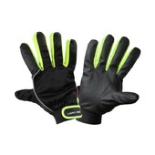 Перчатки защитные Lahti Pro утепленные комбинированные (эластан, полиэстер) черно-зеленые 10 (L251108K)