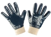 Рукавички Neo Tools робочі, бавовна з повним нітрилові покриттям р.9 (97-630-9)