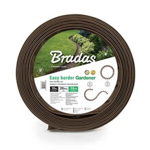 Бордюрная лента BRADAS EASY BORDER 3.8 см х 10 м с колышками в комплекте (коричневый) (OBEBR3810SET)
