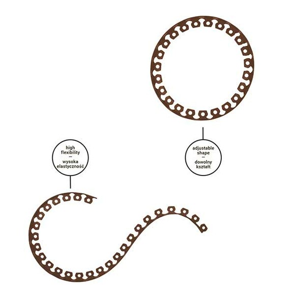 Бордюрна стрічка BRADAS EASY BORDER 3.8 см х 10 м з кілочками в комплекті (коричневий) (OBEBR3810SET) фото 3