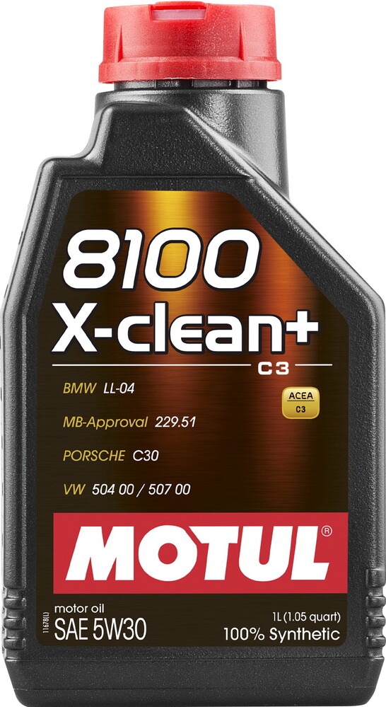 

Моторное масло MOTUL 8100 X-clean+, 5W30 1 л (106376)