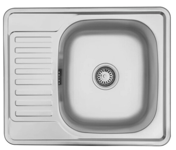 Кухонна мийка Kroner KRP Satin-5848, 0.8 мм (CV022777) фото 2