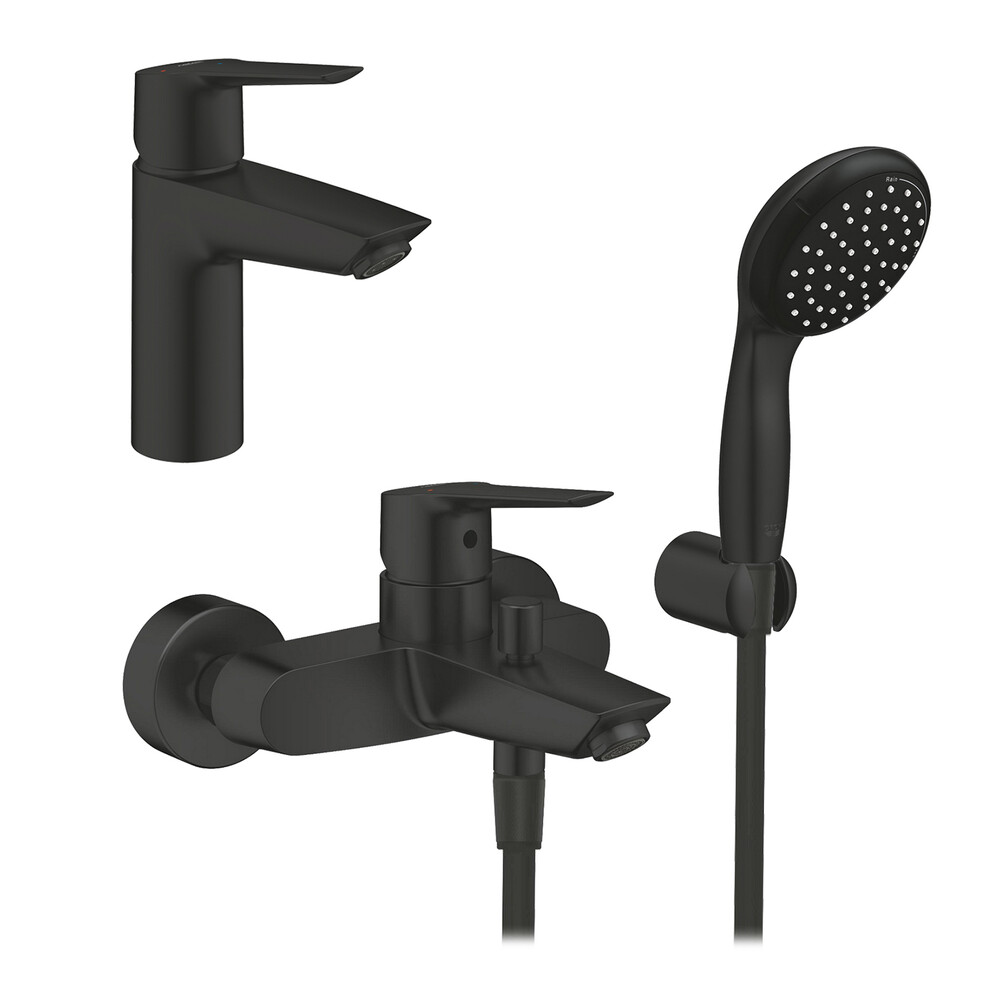 

Набор смесителей для ванной комнаты Grohe QuickFix Start Black 3 в 1 (UA303301SQ) (CV032757)