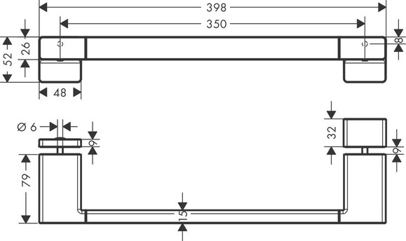 Ручка для душа Hansgrohe ADDSTORIS (хром) (41759000) изображение 2