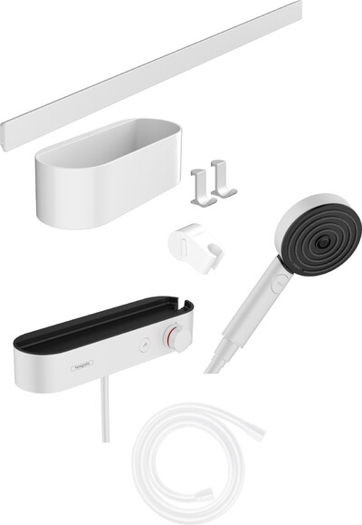 Душевой набор Hansgrohe WallStoris Bundle 105 EcoSmart 24250700 белый