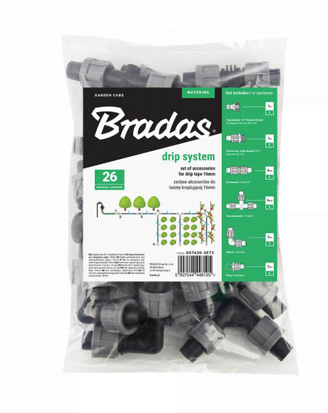 Набор аксессуаров для крапельного полива BRADAS (DSTA20-SET2) изображение 4