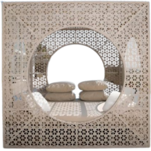Лаунж диван-бунгало плетеный УКРАЇНСЬКІ КОНСТРУКЦІЇ Куб (металл)