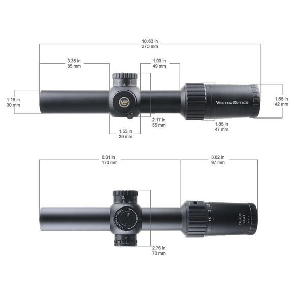 Приціл оптичний Vector Optics Taurus 1-6х24, illum. SFP, 30 мм (SCOC-42) фото 8