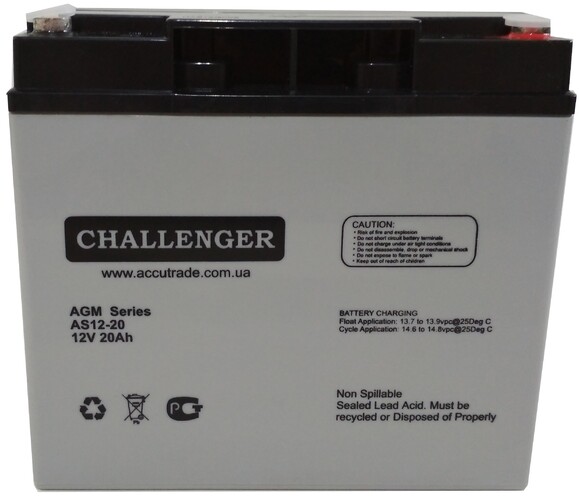 Акумуляторна батарея Challenger AS12-20 фото 2