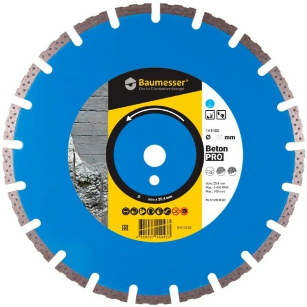 

Круг алмазный отрезной Baumesser BETON PRO 1A1RSS/C1-H (94120338026)