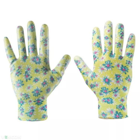 Перчатки садовые Verto, нитриловое покрытие, 7 (97H140)