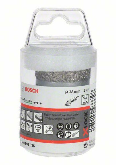 Алмазная коронка Bosch Dry Speed X-LOCK 38 мм (2608599036) изображение 3