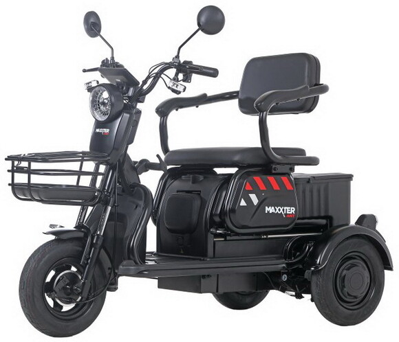 Електроскутер триколісний Maxxter ANT (Black), чорний, 500 Вт