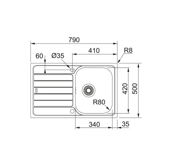 Мойка кухонная Franke Spark SKL 611-79 (нержавейка) (101.0598.809) изображение 3