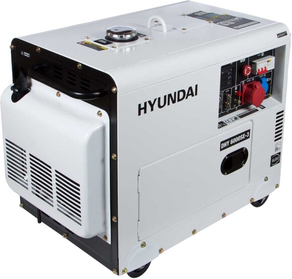 Дизельний генератор Hyundai DHY 6000SE-3 фото 2